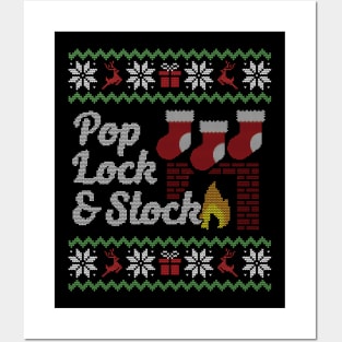 Ugly Christmas Sweater Pop Lock Stock Posters and Art